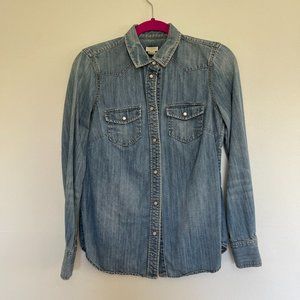 J. Crew Denim Button Down Western Shirt